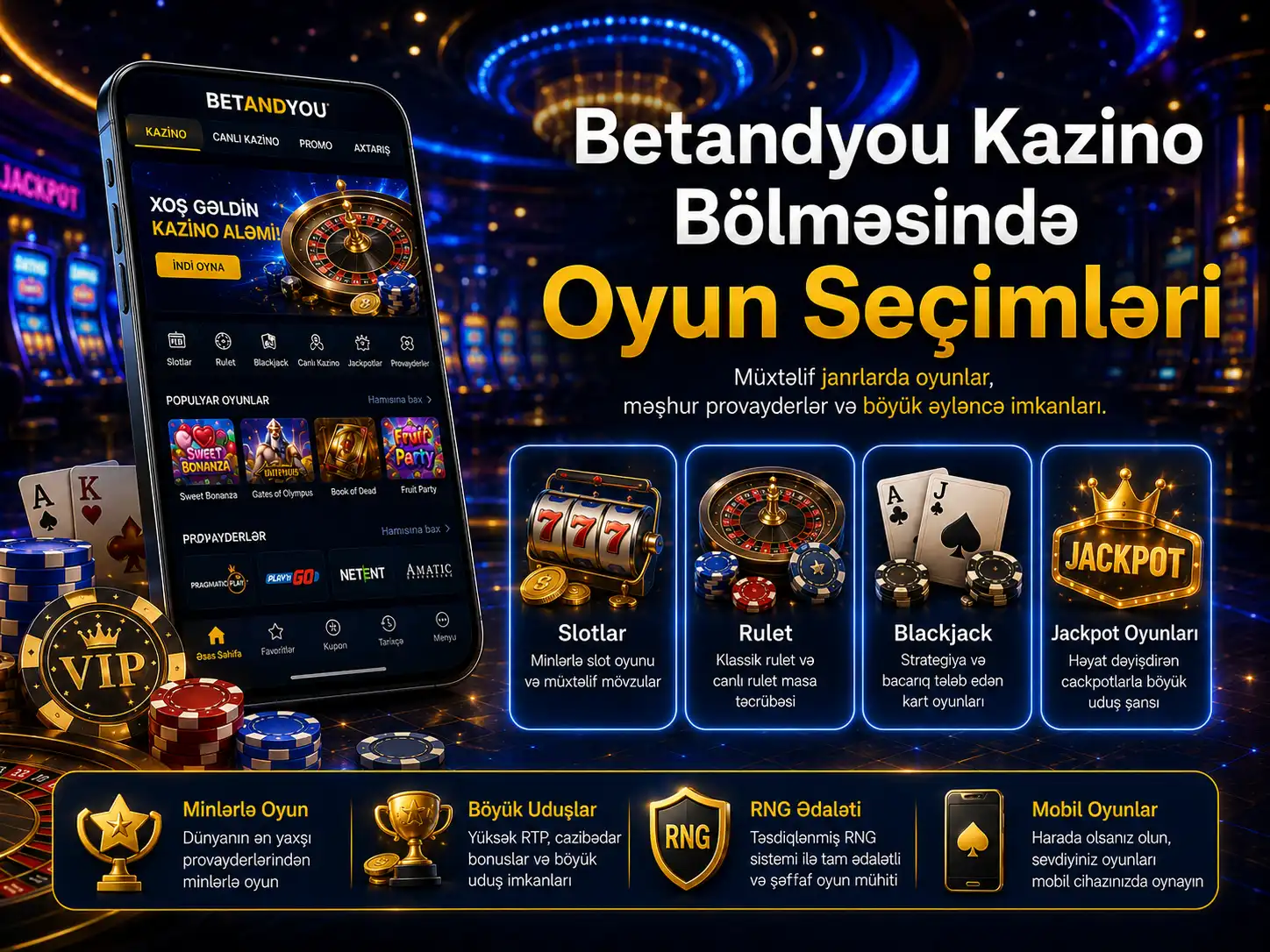 Betandyou Kazino Bölməsində Oyun Seçimləri